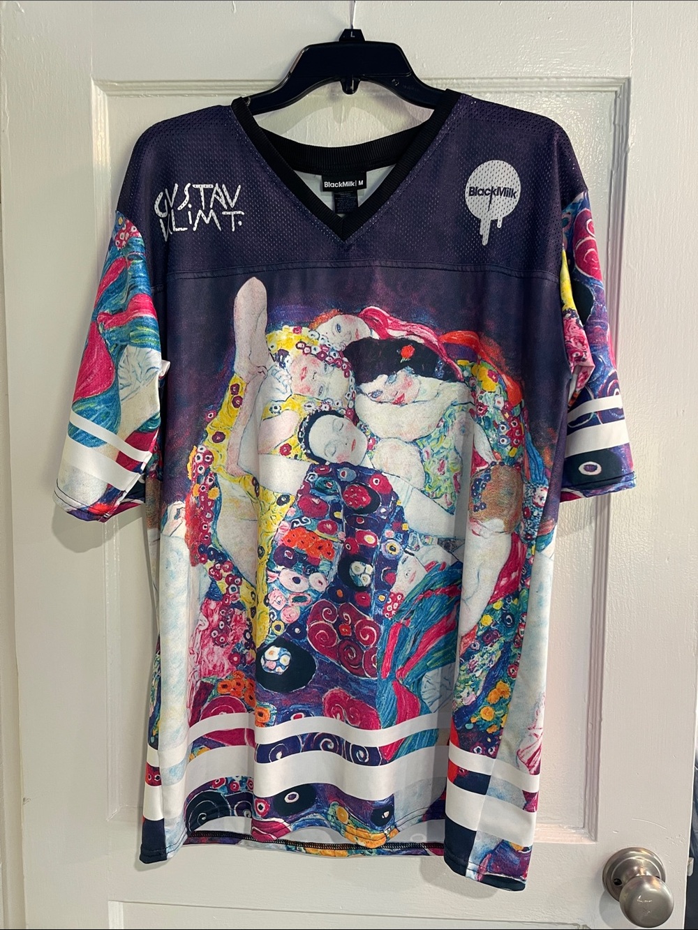 BlackMilk Gustav Klimt Mesh-top V-Neck Jersey